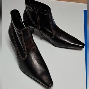 Franco Sarto Dark Brown Women's Ankle Boots